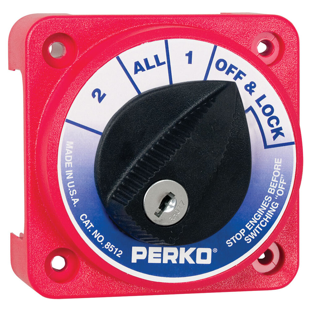 Perko Compact Medium Duty Battery Selector Switch w/Key Lock 8512DP UPC 08522...