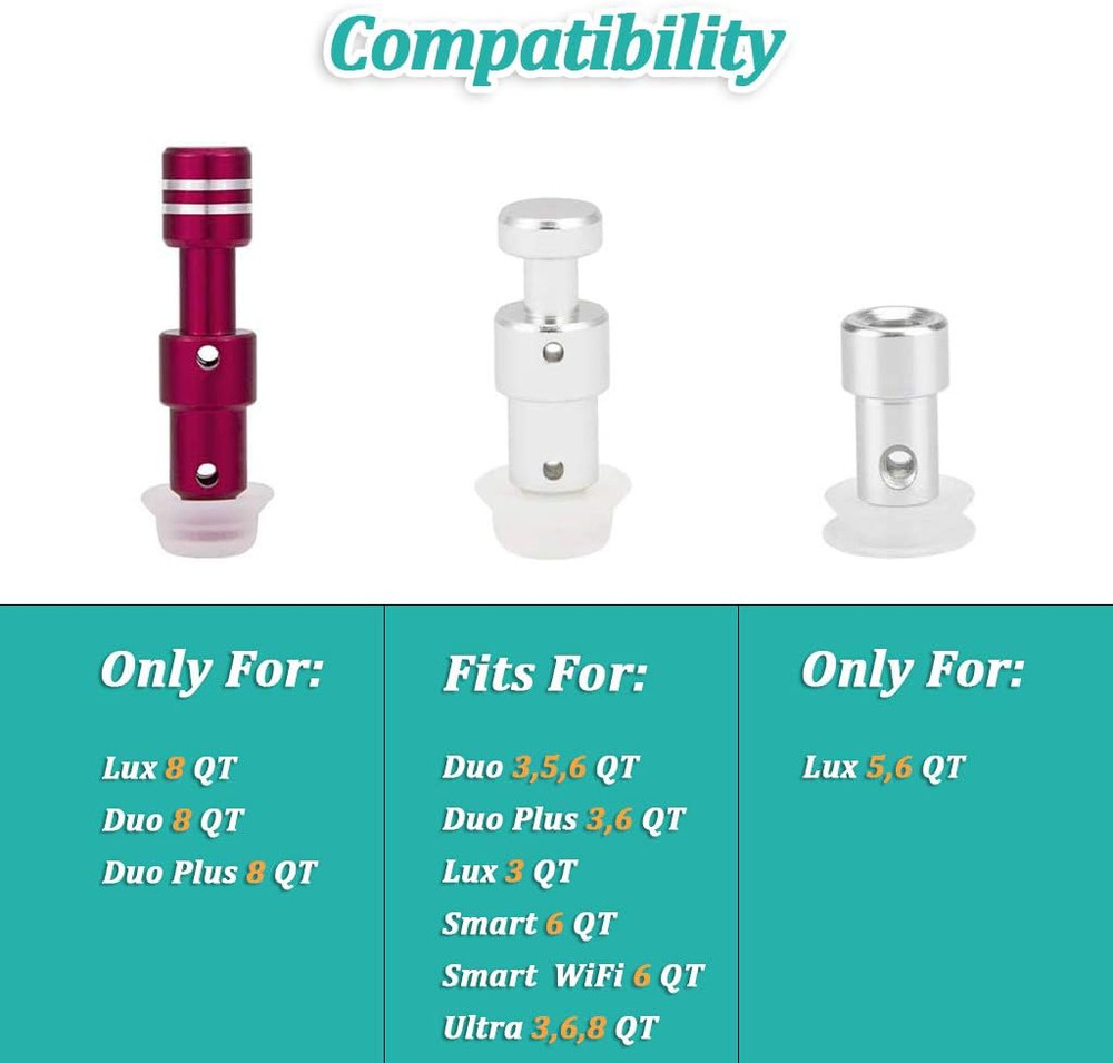Steam Release Handle, Original Float Valve Replacement Parts with 3 Silicone Cap