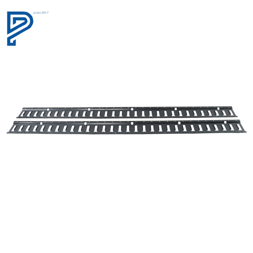 5' (2 Pack) E Track Rails Powder-Coat Black For Vans Trailers Motorcycle