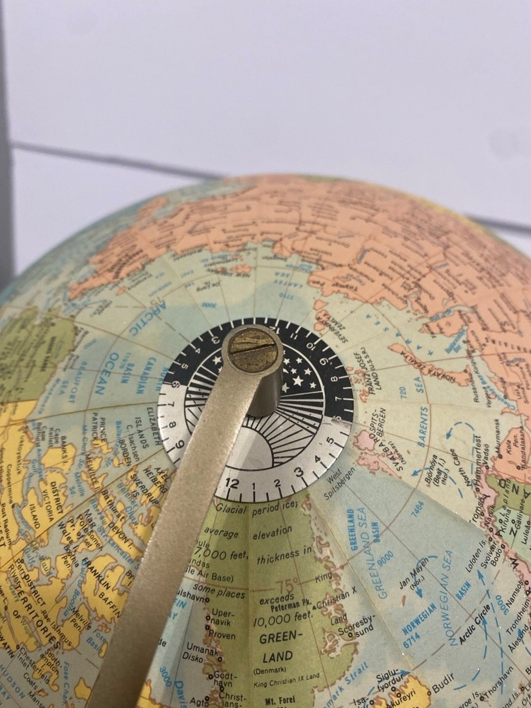 Vintage Replogle Light Up Comprehensive World Globe 12” Diameter