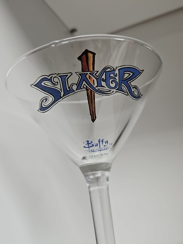 Buffy Vampire Slayer Licensed MARTINI GLASS 1999
