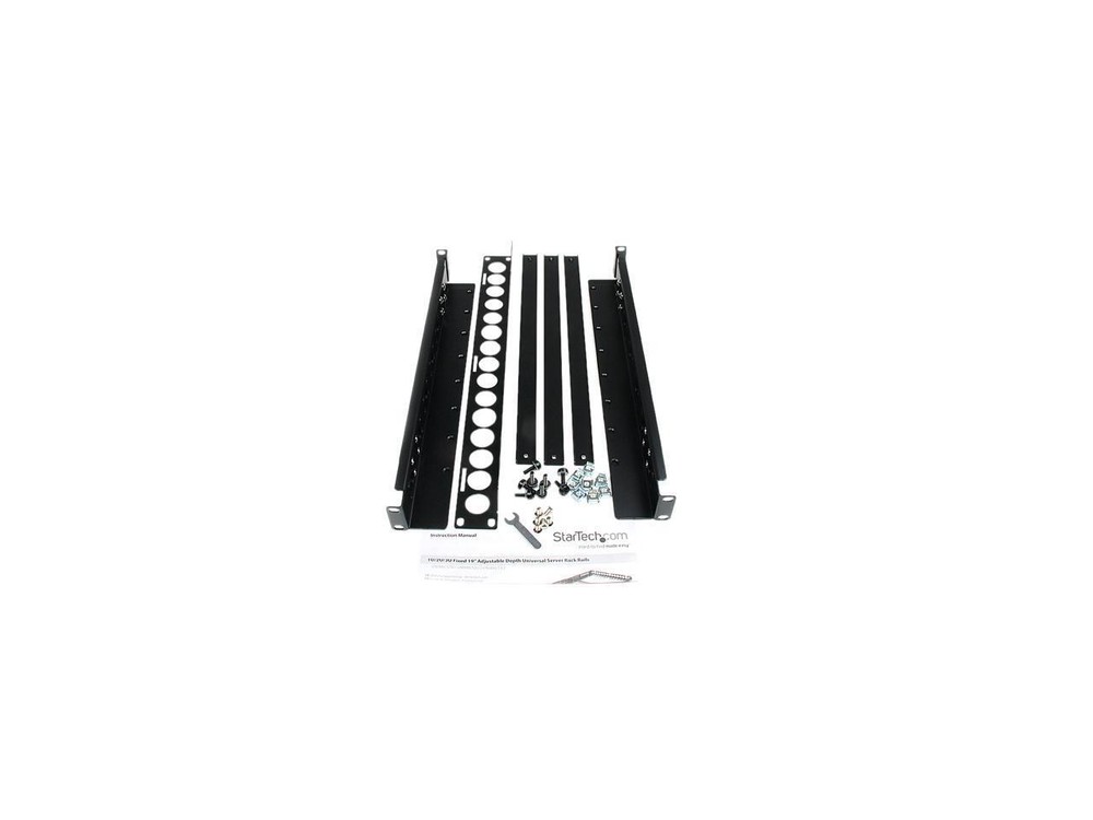 StarTech.com UNIRAILS1U 1U Fixed 19" Adjustable Depth Universal Server Rack Rail