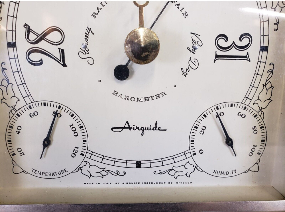 VTG Airguide Barometer Thermometer Hydrometer SQUARE Frame WALL MOUNT