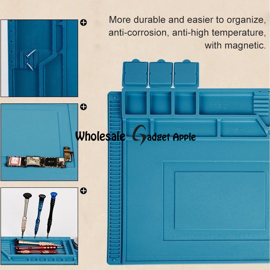 Magnetic Heat Silicone Pad Desk Mat Soldering Repair For BGA-Size: 45cm x 30cm