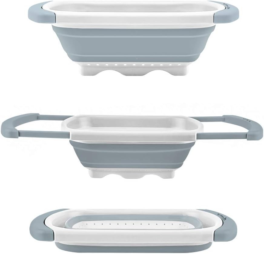 Collapsible Colander Over The Sink Silicone Kitchen Strainers & Colanders