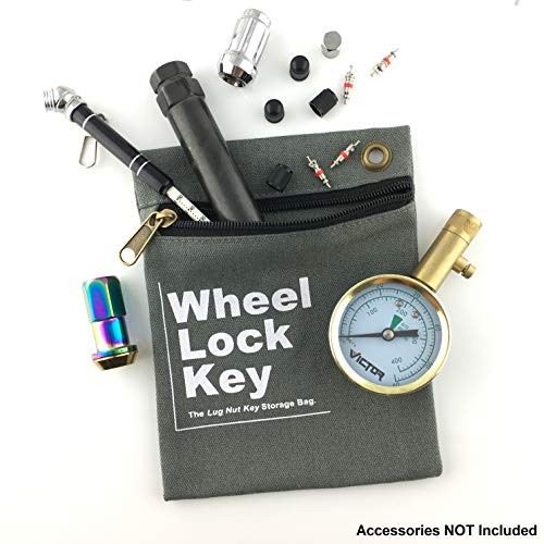 SRRB (2Pack) Wheel Lock Key Storage Pouch, Wheel Lock Key Canvas Storage 2 PACK