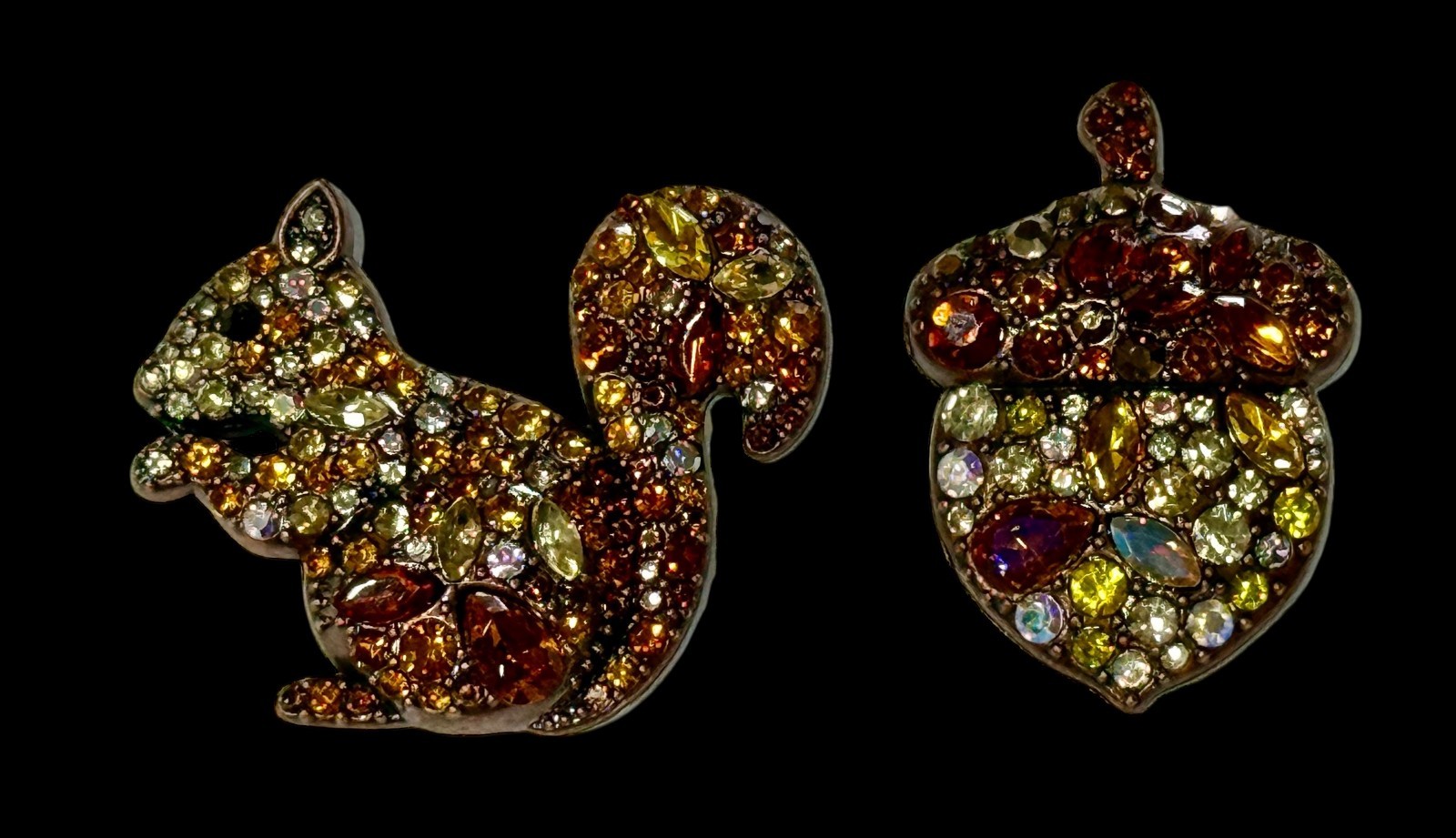 Handmade Crystal Squirrel and Acorn Mold For Resin