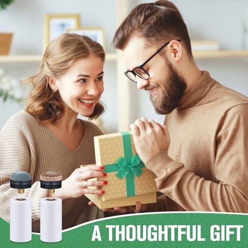 20 Sets Billiard Cues Tips Replacement with White Pool Cue Stick Ferrules