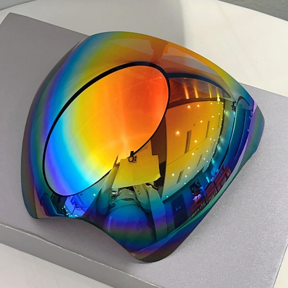 Red Coated Protective Surface Large Mirror Reflection Goggles Full Face Mask