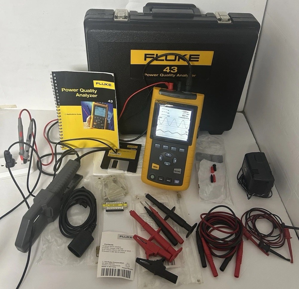 Fluke 43 Power Quality Analyzer Maintain power systems, troubleshoot problems