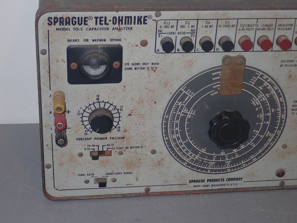 Sprague Tel-Ohmike TO-5 Capacitor Analyzer