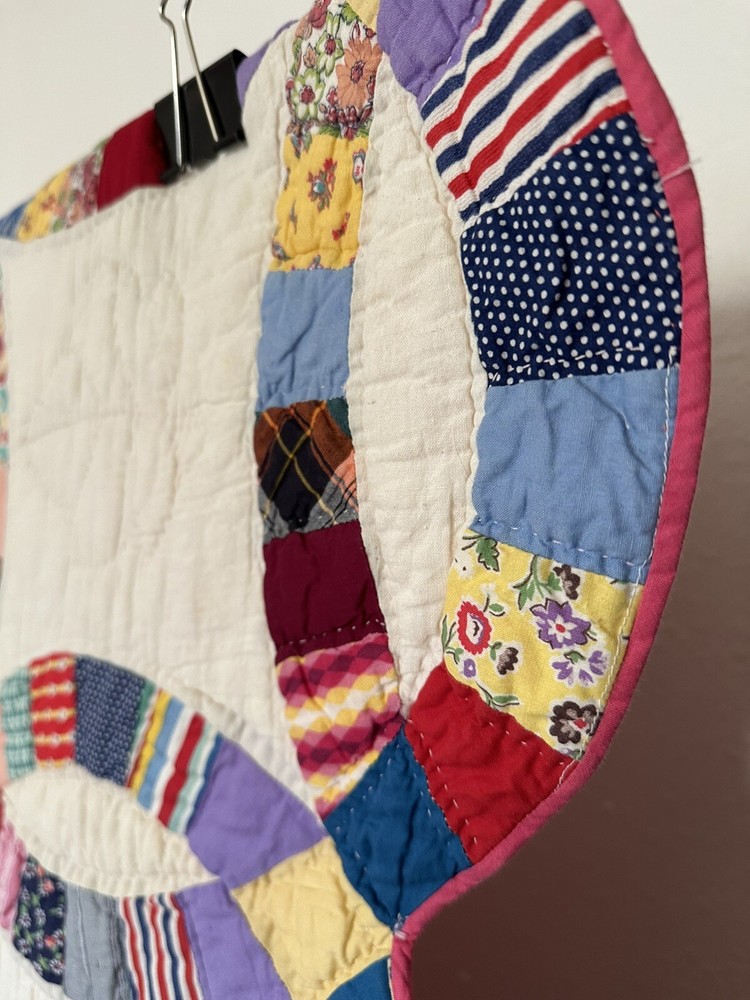 Antique Early Patchwork Pattern Wedding Ring Quilt