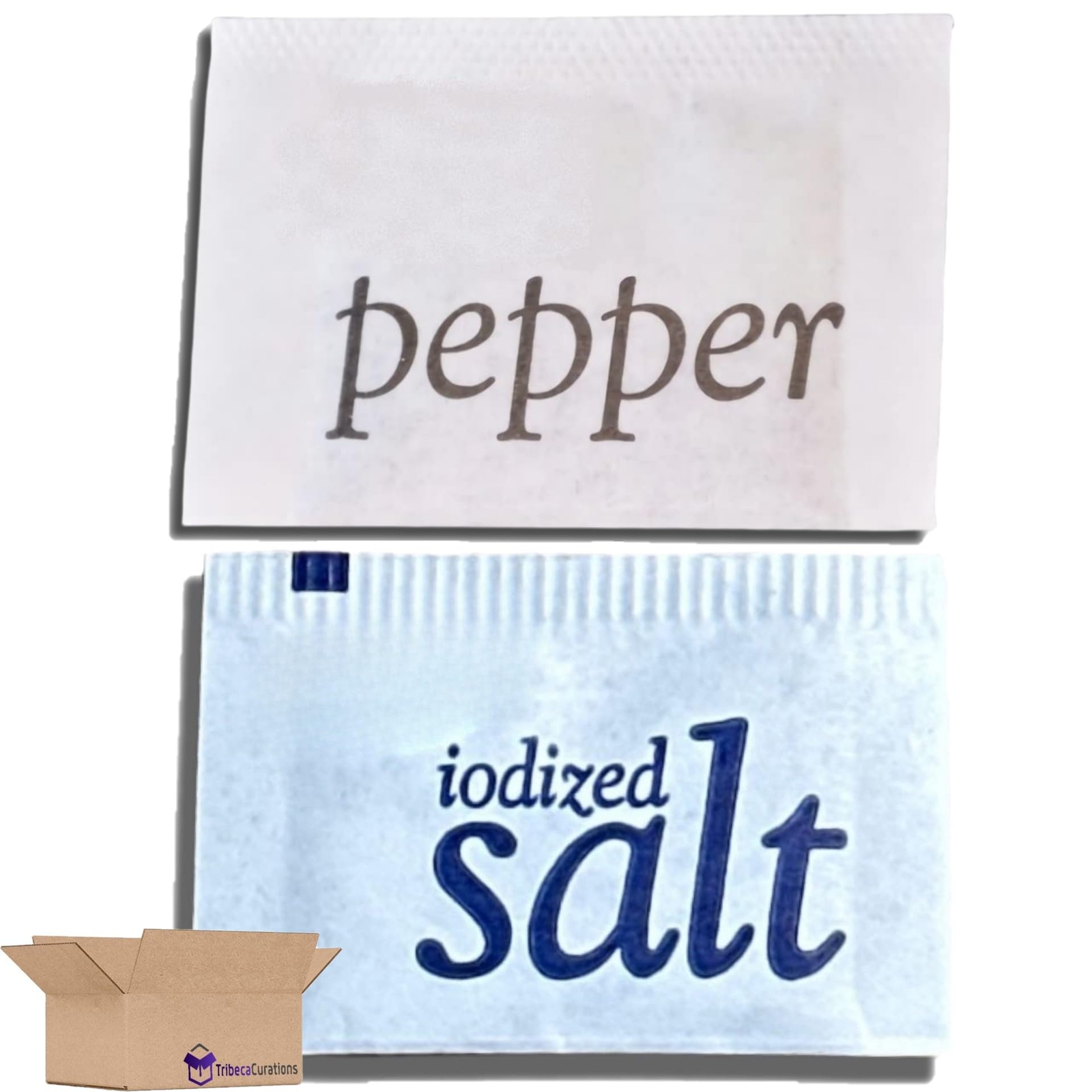 Salty Ernie Individual Salt & Pepper Packet Combo Pack | Iodized Table Salt (.6