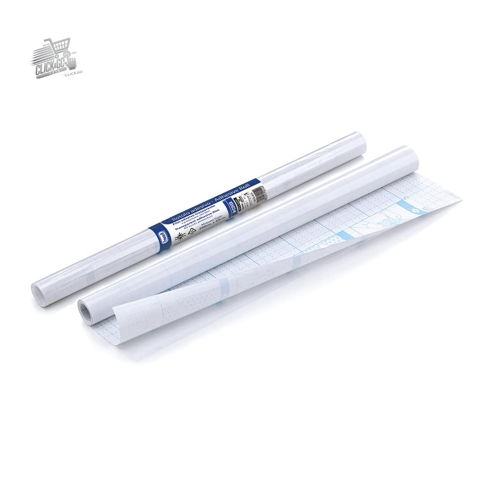 Clear Smooth Polypropylene Adhesive Book Cover Roll 45cm X 2M