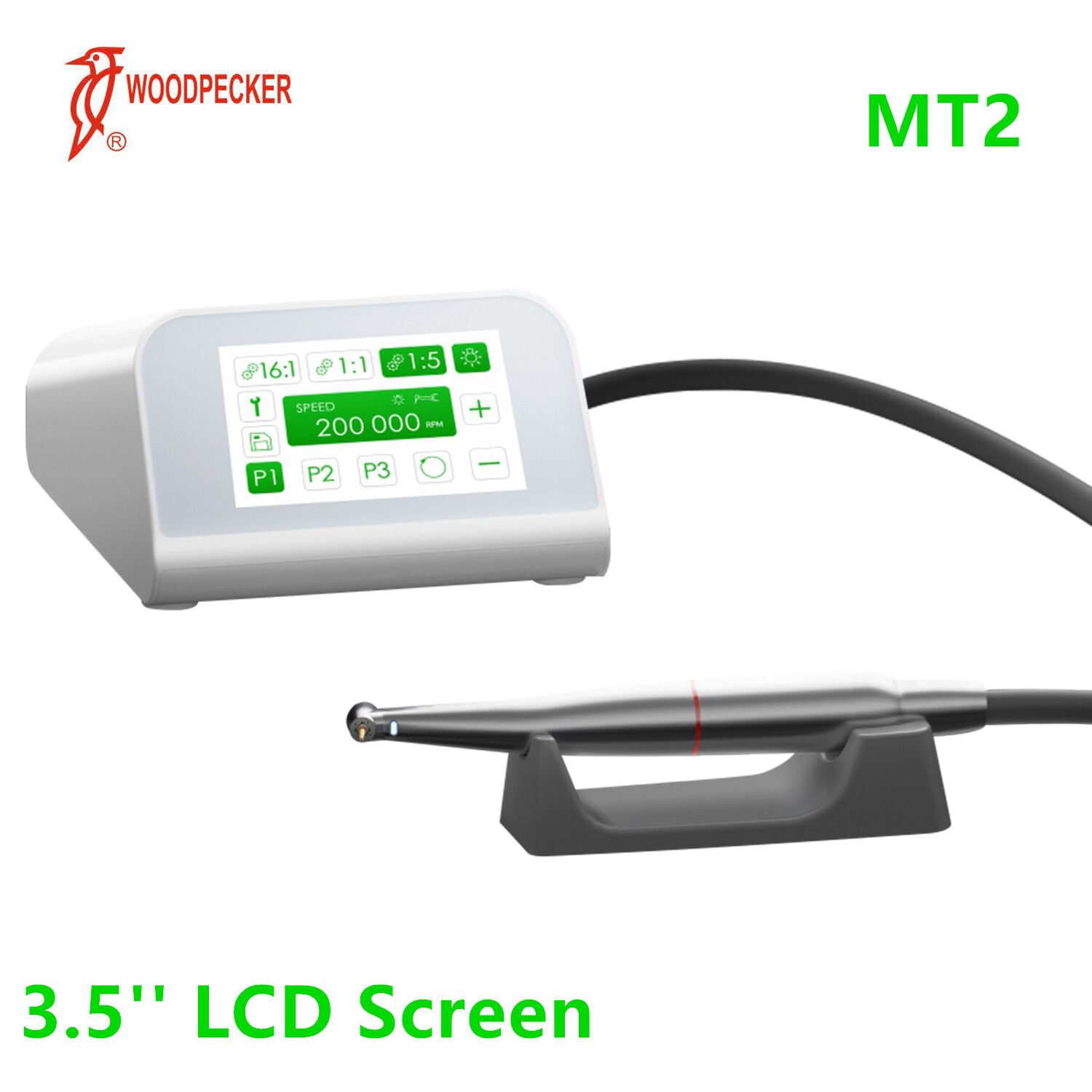 Woodpecker DTE MT2 MT3 Dental Electric Motor + 1:5 Contra Angle Handpiece