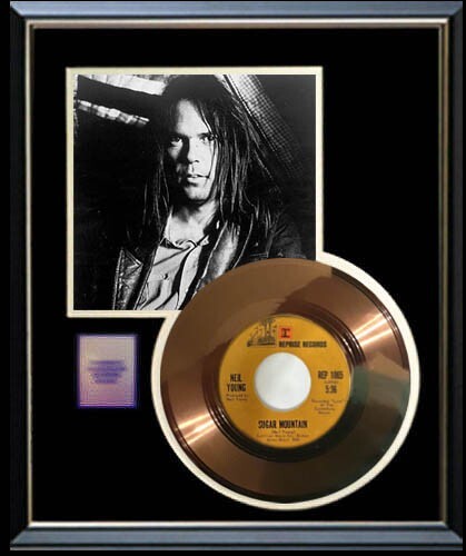 NEIL YOUNG GOLD RECORD SUGAR MOUNTAIN RARE NON RIAA AWARD RARE!