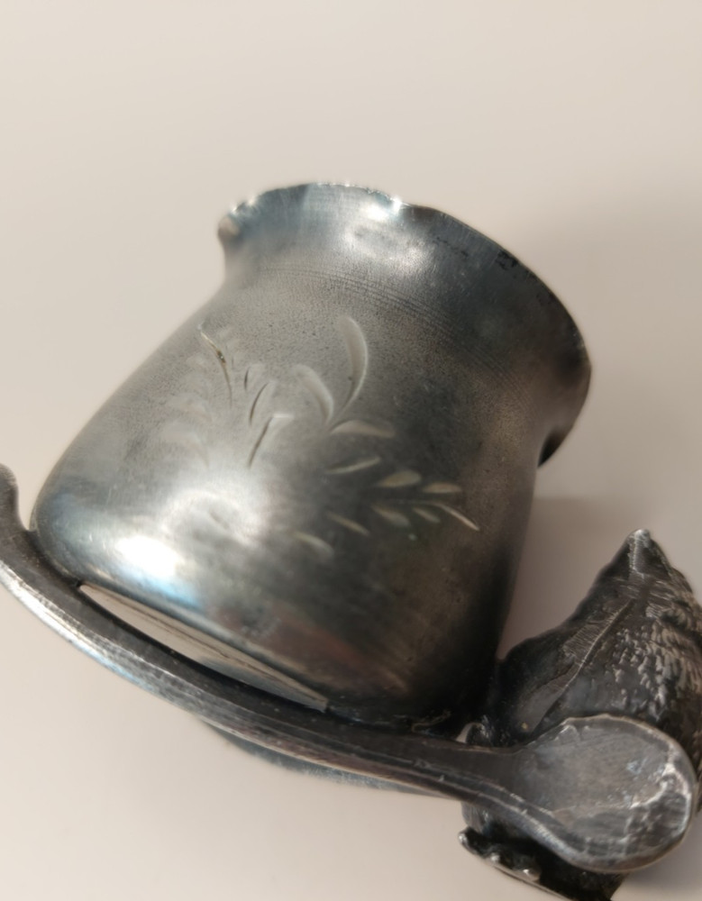 Vintage Warren Silver Plate Co Bird Wishbone Figural Toothpick Holder #346