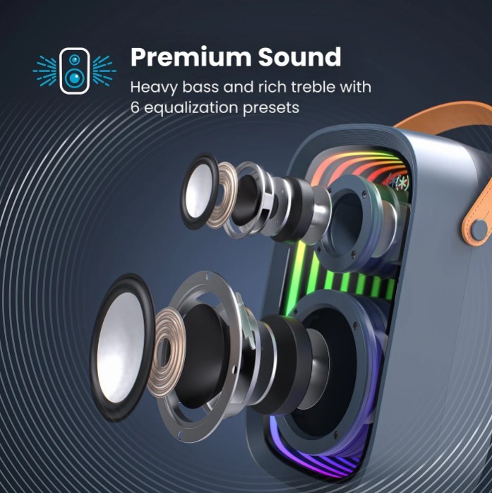 Speck GEMTONES Infinity Max Bluetooth Speaker - Dark Grey