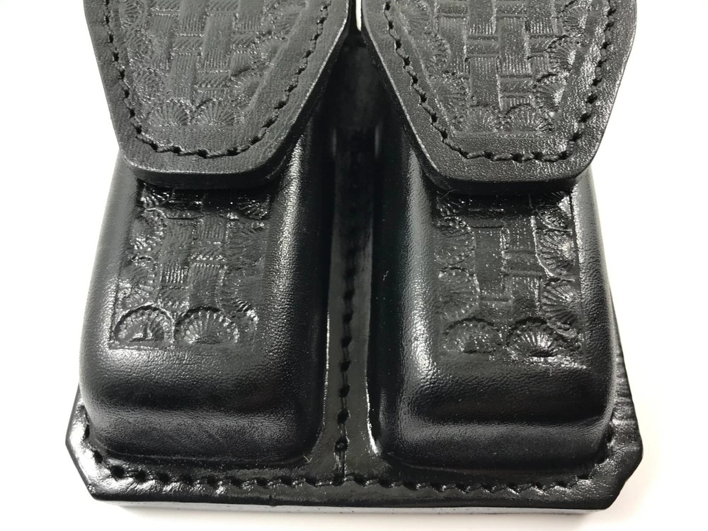 Leather Double Magazine Pouch Holster For Double Stack Magazines