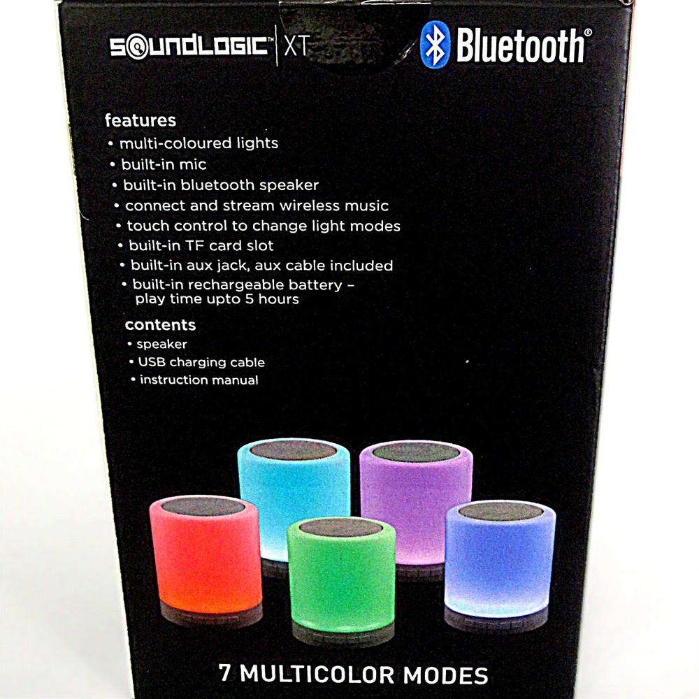 SoundLogic XT Touchlight Touch Controlled Color Changing Bluetooth Speaker