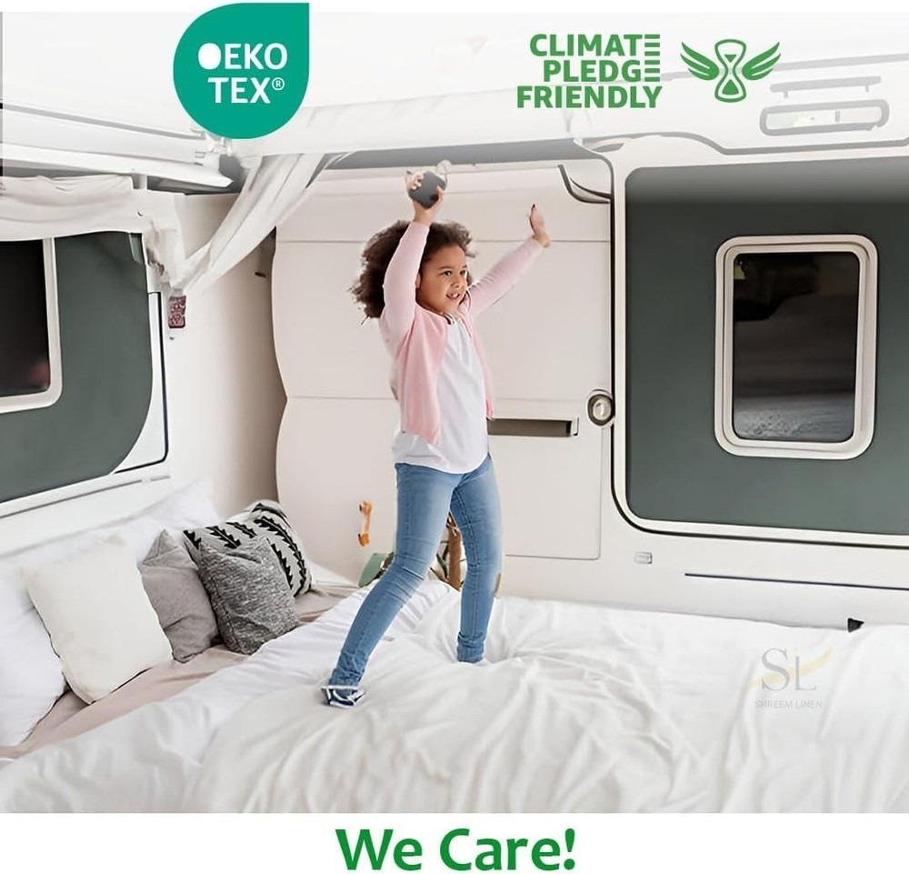 Microfiber RV Sheet Sets, 72x80 Camper King, White Solid - Fits Mattresses up...