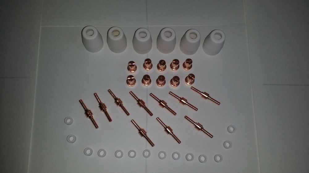 ACCURATE TOOLS Plasma Cutter Consumables 40pcs 50AMP Copper Extended ATPC52