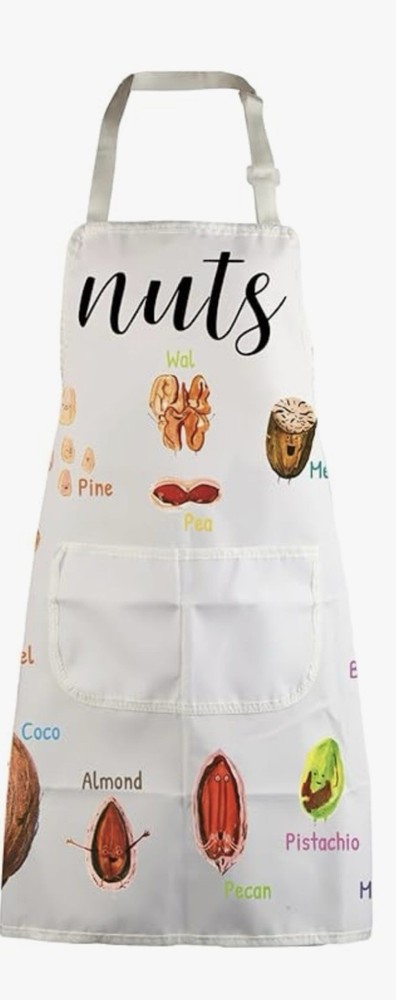 Apron Nut Design Tie Back Adjustable At Neck Kitchen Apron
