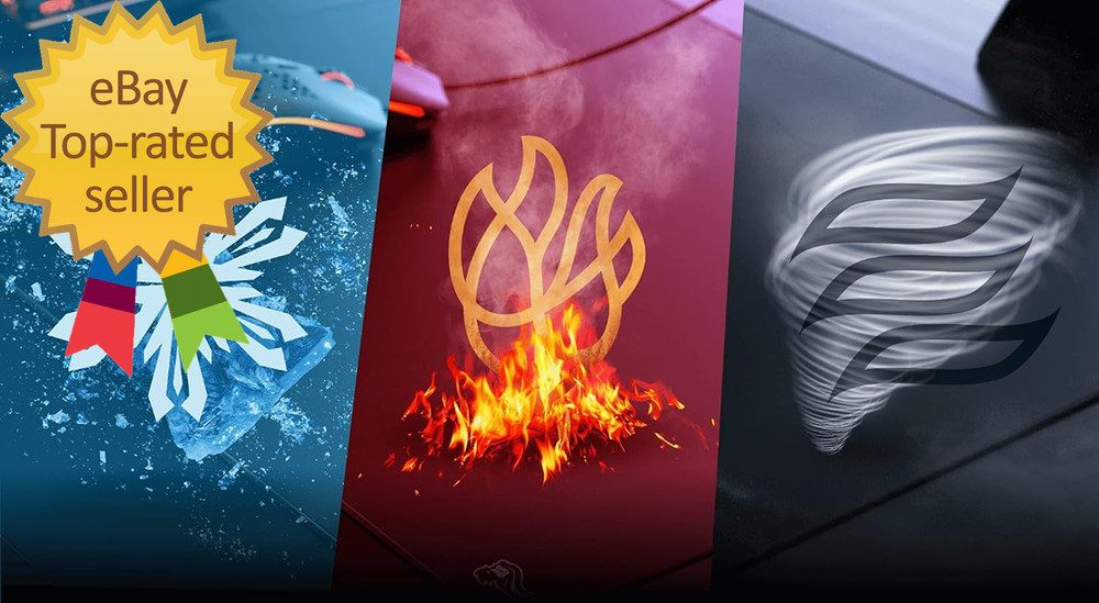 Elements Mousepad XL Mouse Pad Glass Infused Flexible Cloth Computer