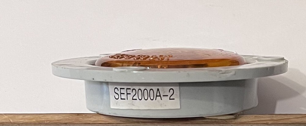 2” AMBER Round Clearance Marker Light Flush Mount ~ UBLights SEF2000A-2