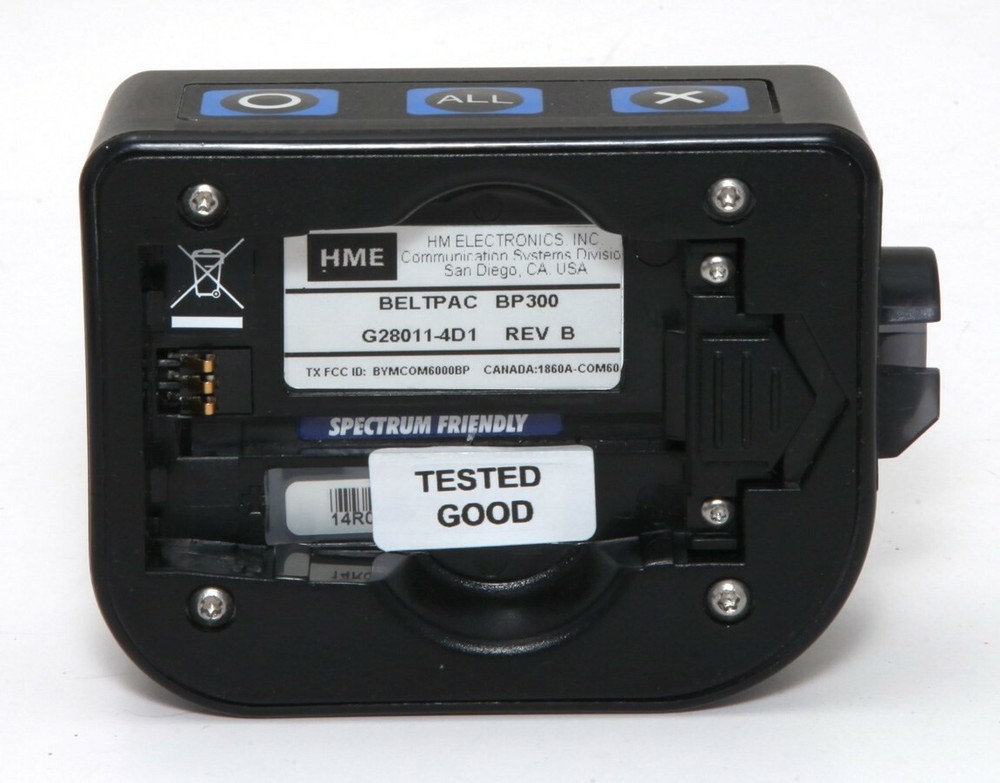 HME ClearCom BP300 Wireless Intercom BeltPack For Base MB300ES Spectrum Friendly