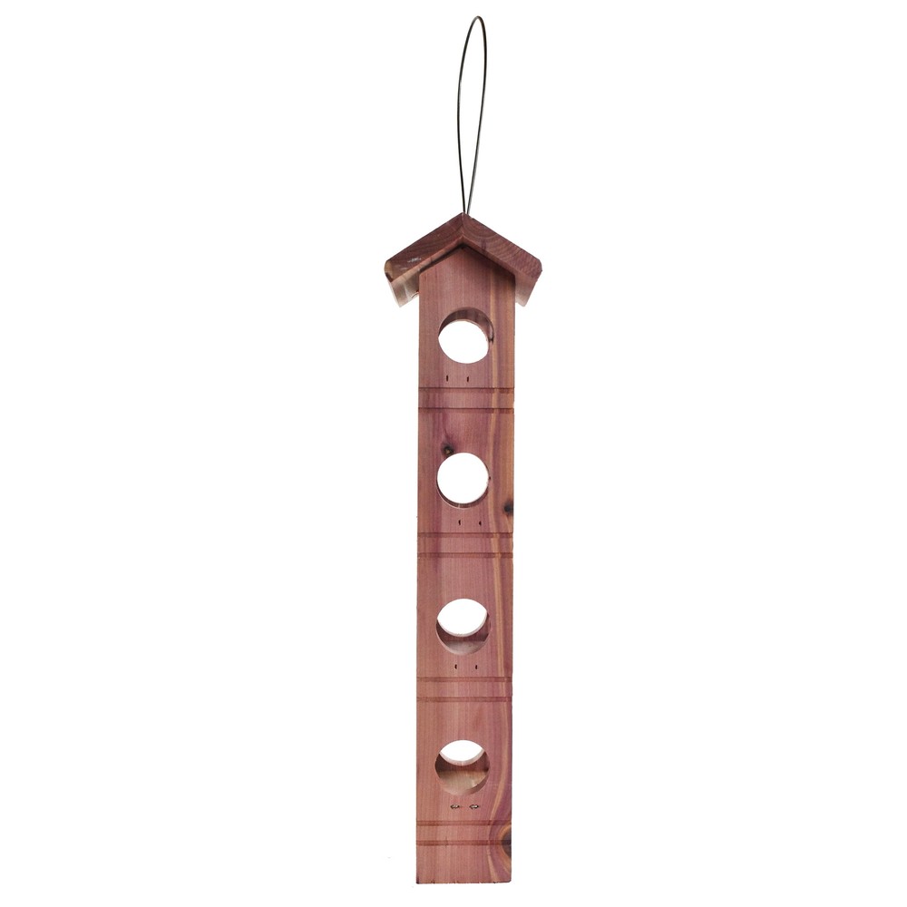 Red Wild Bird Suet Feeder, 4 Plug Capacity