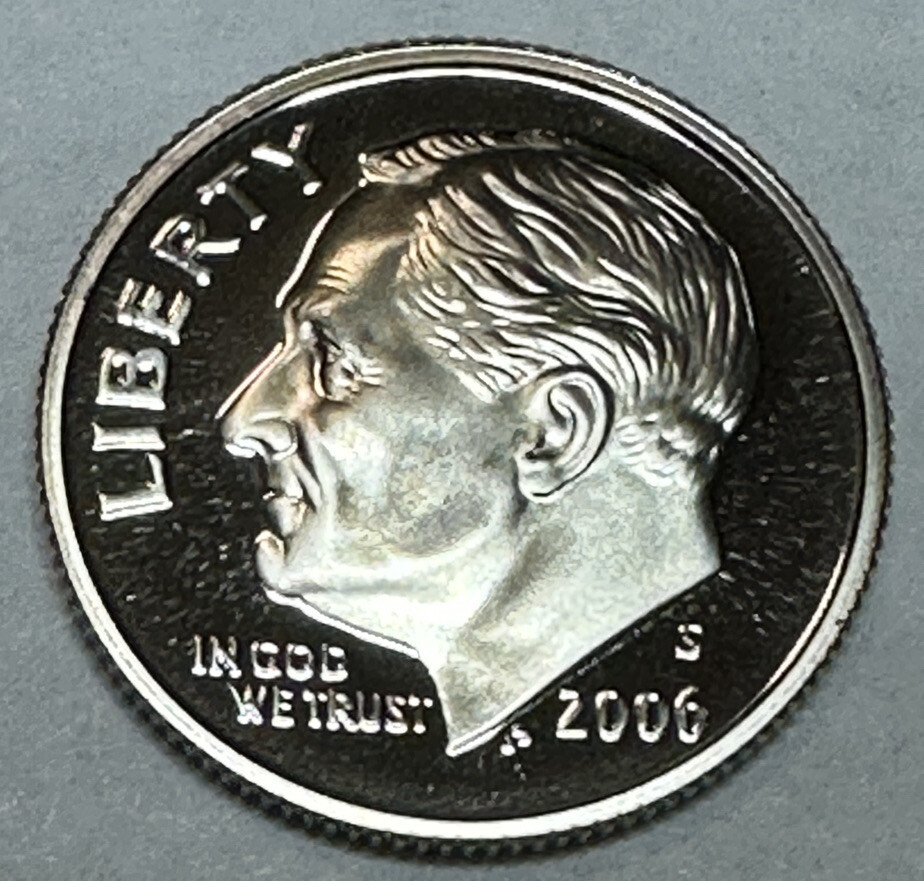 2006-S Roosevelt Dime 10cent Clad Gem Proof from US Mint Proof Set