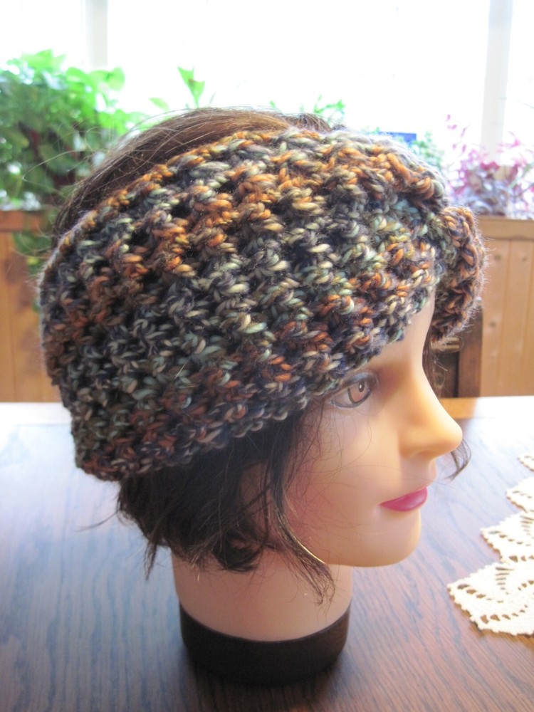 CROCHETED EAR WARMER HEADBAND STYLE - HANDMADE