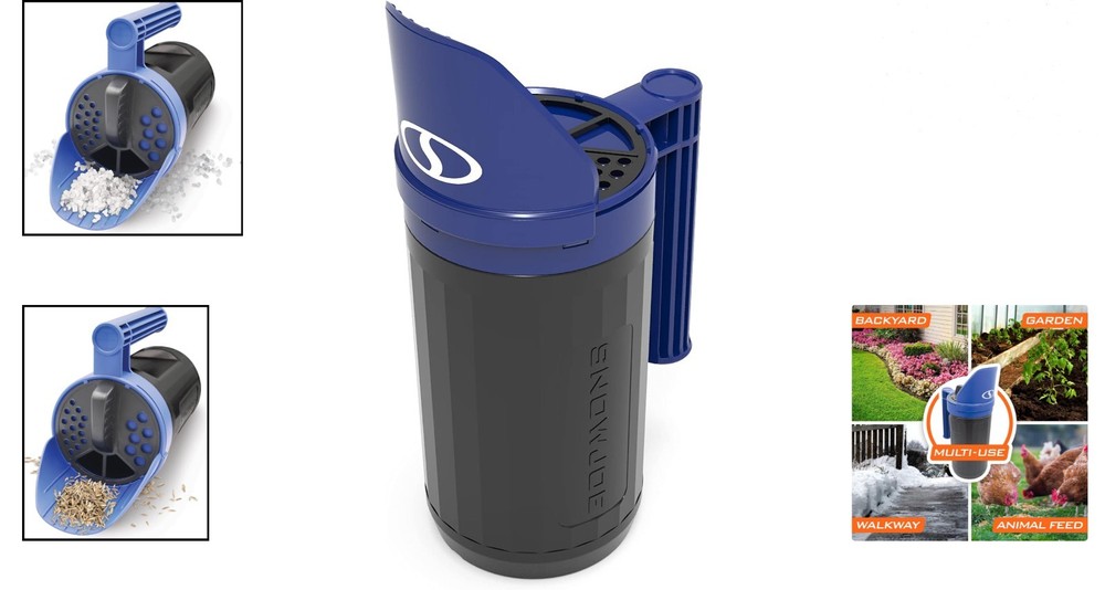 SJSPD1 Handheld Multi-Purpose Spreader - Adjustable for Ice Melt & Grass Seed