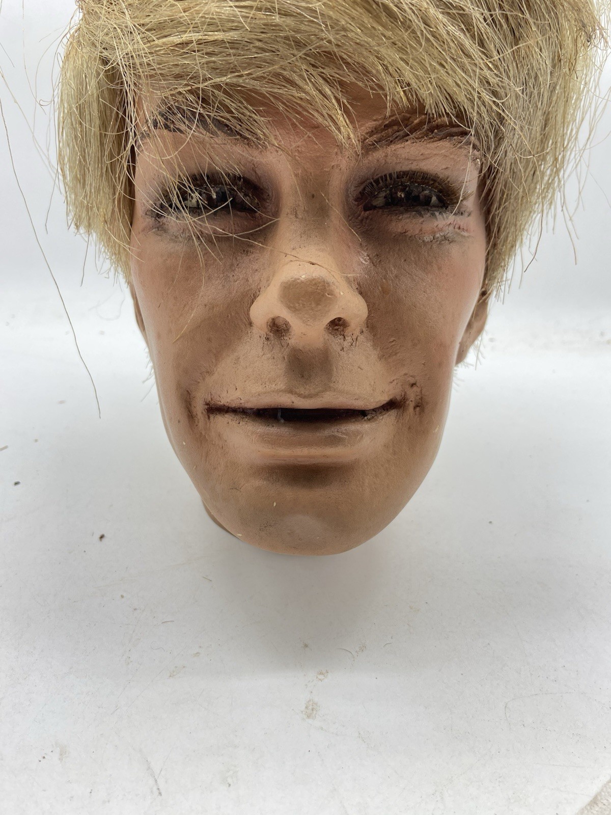 vintage male mannequin head wig display part display prop 70s