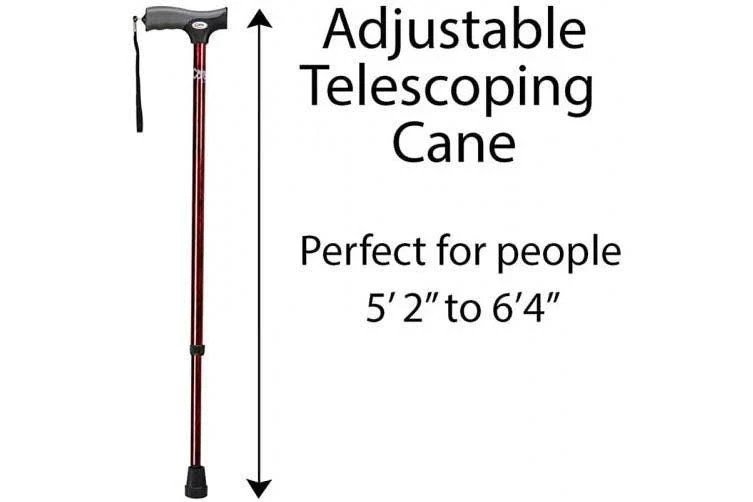 CANE SOFT GRIP DERBY HANDLE ADJUSTABLE, Color: Blue Marble