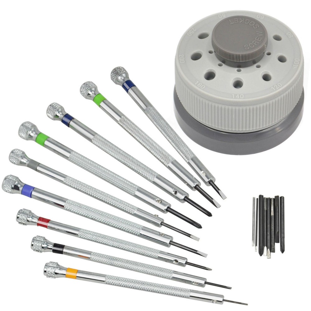 9pcs Precision Watch Flat Blade Slotted Screwdriver Set For Watchmakers Tool Kit