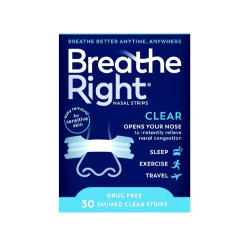 4 Pack Breathe Right Nasal Strips Small Medium Clear 30 Each