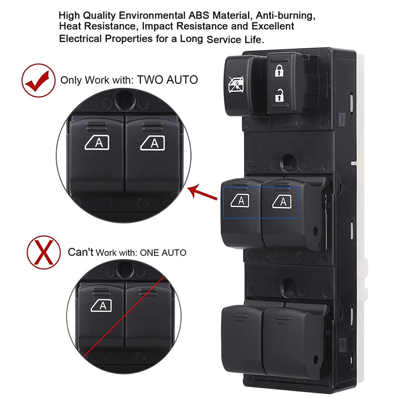 Power Window Switch Control Button for 2007-2012 Nissan Altima 25401-ZN50C 2AUTO