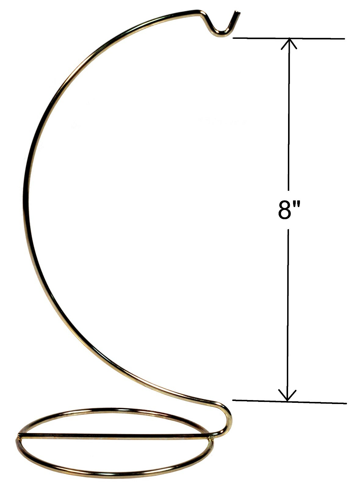 Ornament Display Stand Wire Hanger Holders, 10 Inch Tall Bright Gold, Pack of 6