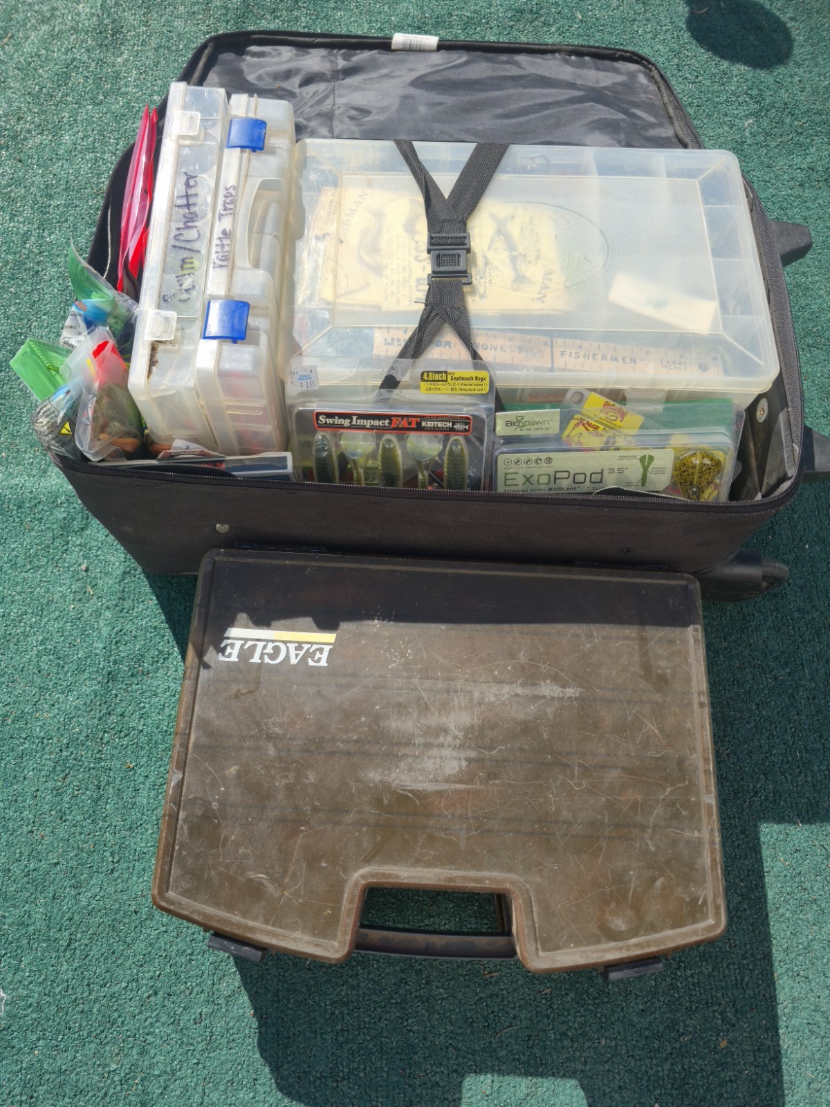 Fishing Tackle Lot Rapala Crankbaits, Worms, Hooks, New & Used Some New Vintage