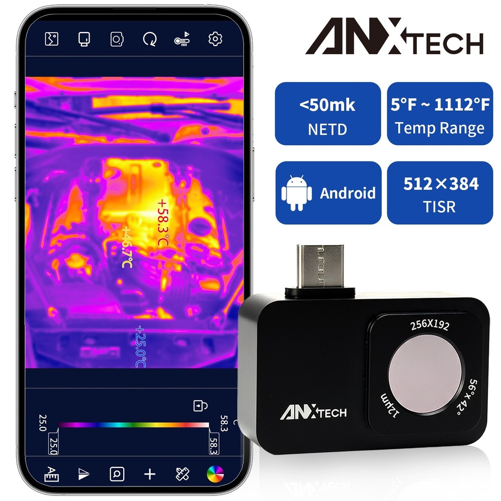 ANXTECH Thermal Imaging Camera for Android Type-C TISR Resolution 512*384