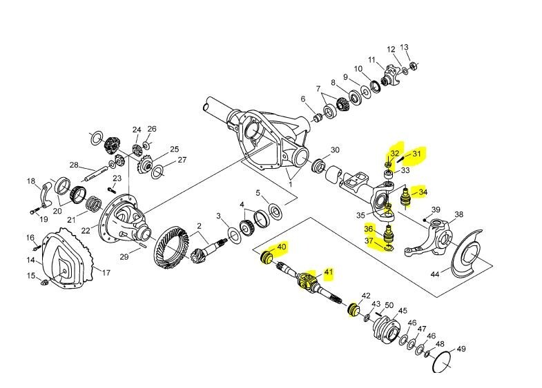 Spicer 2005-2014 Ford F250 F350 4X4 Front Axle Seal Ball Joint U Joint Sr. Kit