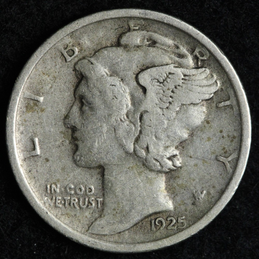 1925-D Mercury Silver Dime VF E264 ZTHQ