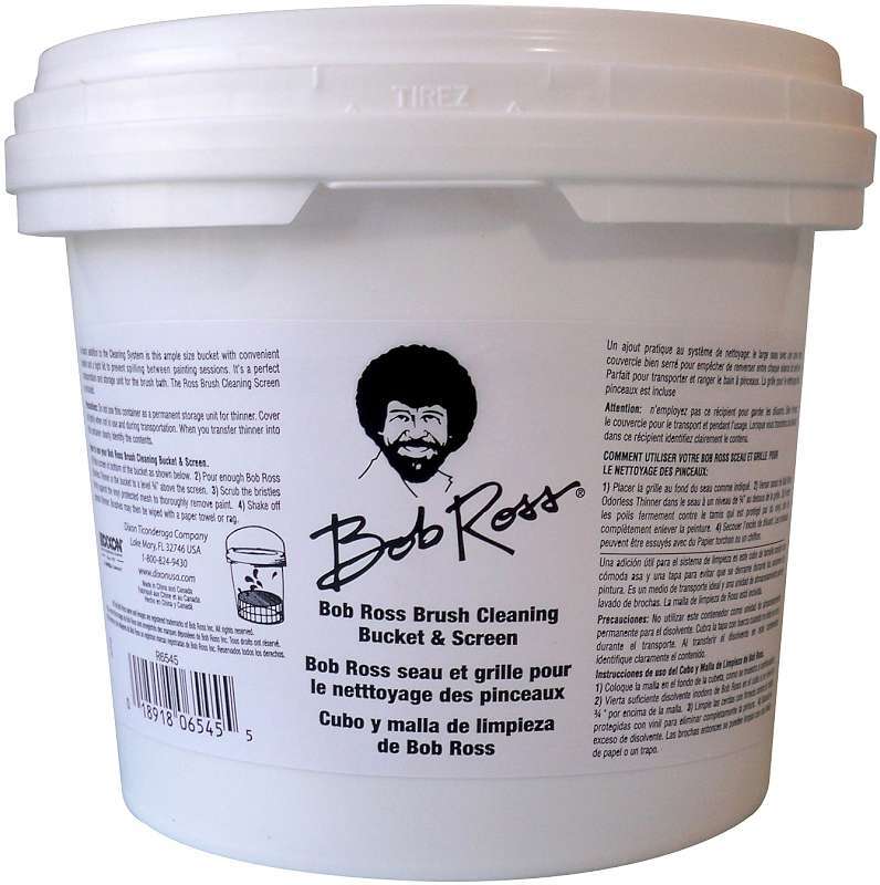 Bob Ross Cleaning Bucket & Screen White