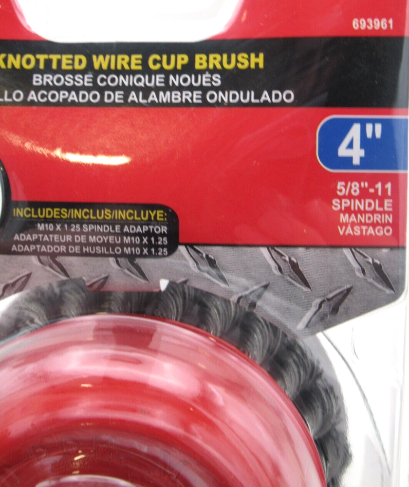 Mibro 4 Inch Knotted Wire Cup Brush Includes Adaptor