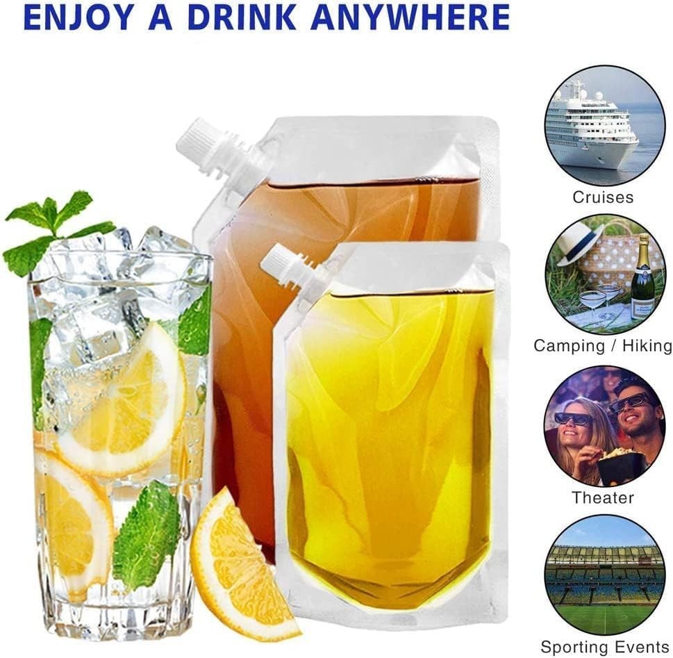 Travel-Friendly 32oz BPA-Free Drink Bags – Durable, Reusable, and Leak-Proof