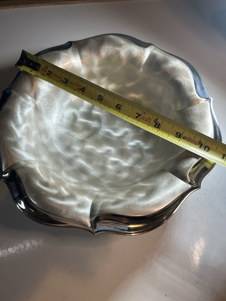 Vtg 70's WMF IKORA Flower Shaped Silver Plated Footed Serving Bowl