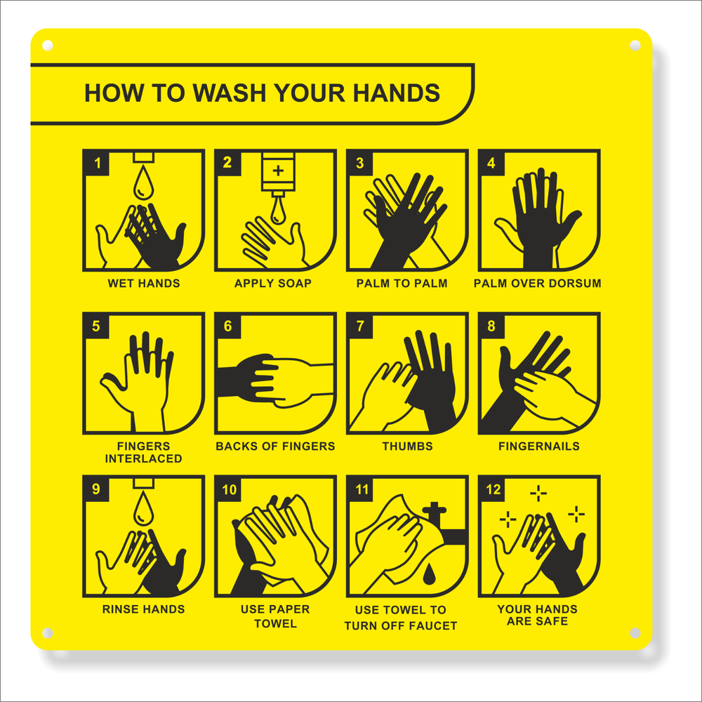 Wash your hands Corona, 290mm x 290mm