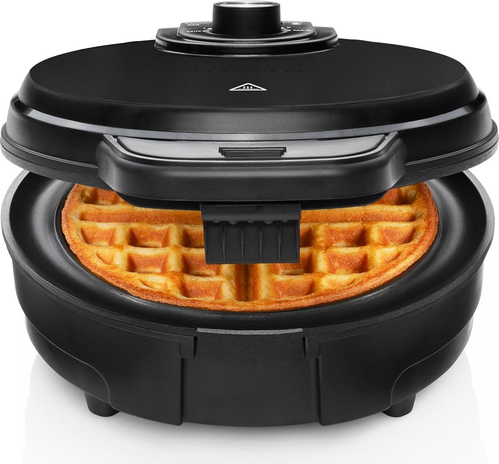 Anti-Overflow Belgian Waffle Maker w/Shade Selector Temperature Control Mess